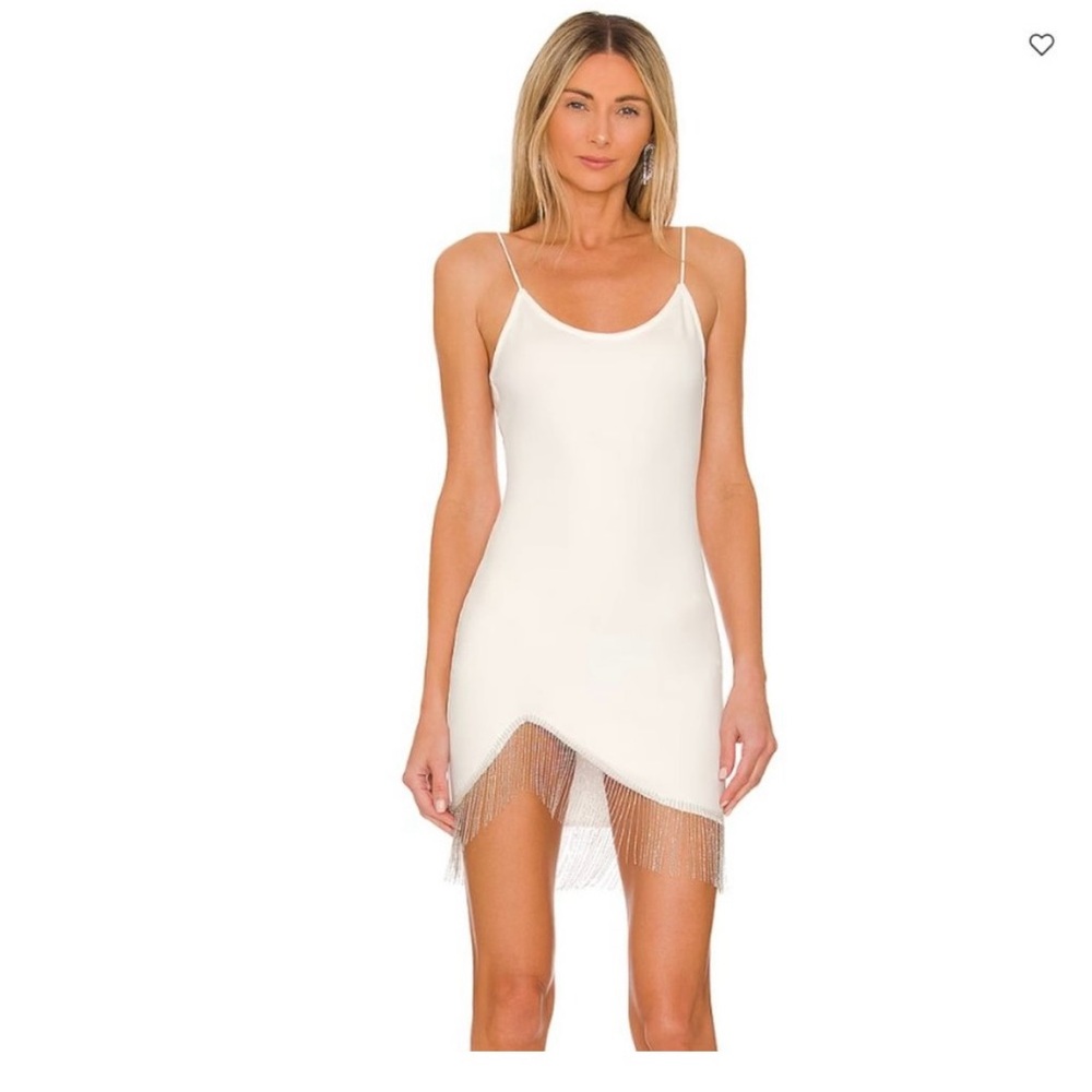 Sparkly fridge white dress